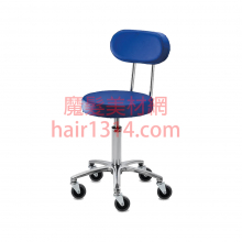 【營業剪髮椅】高級椅背時尚鍍鉻設計師椅-亮藍