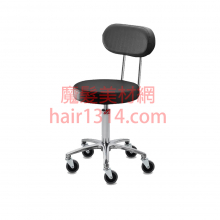 【營業剪髮椅】高級椅背時尚鍍鉻設計師椅-酷黑